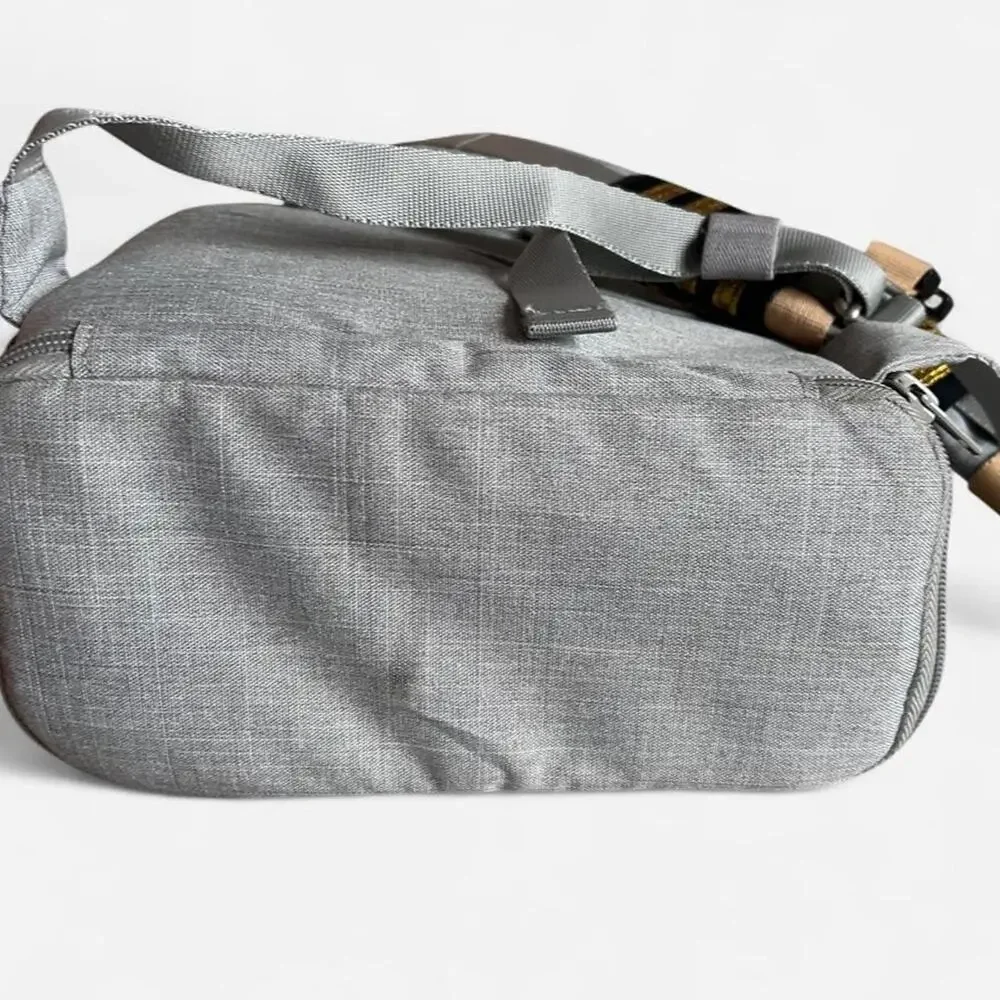 Jet kids by stoke crew gray backpack with gold stripes